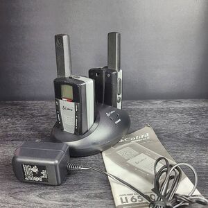 Cobra LI-6500-2WXVP Two Way Radios Walkie Talkies And Charger Adapter